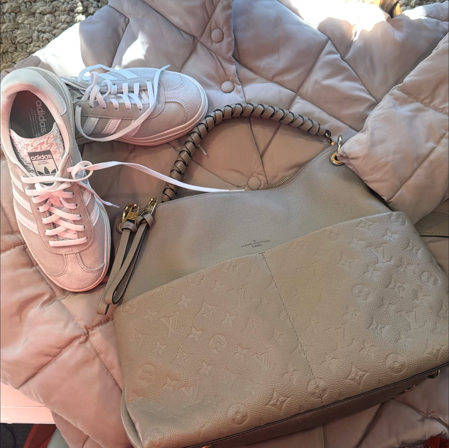 Louis Vuitton handbag and Adidas sneakers at Hunt + Trade
